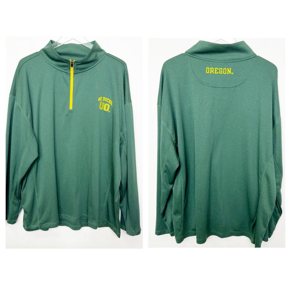 Oregon Ducks Green Long Sleeve Pullover 2XL